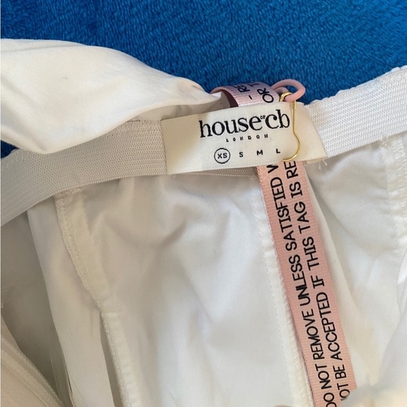 House of CB Clementine White Mini Dress One Shoulder XS - Picture 2 of 9